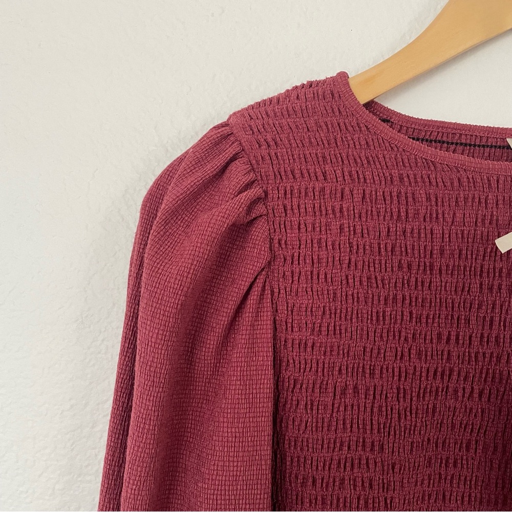 Anthropologie Smocked Puff-Sleeved Top size S - Picture 9 of 14